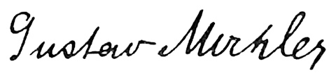 Gustav Mahler, signatur